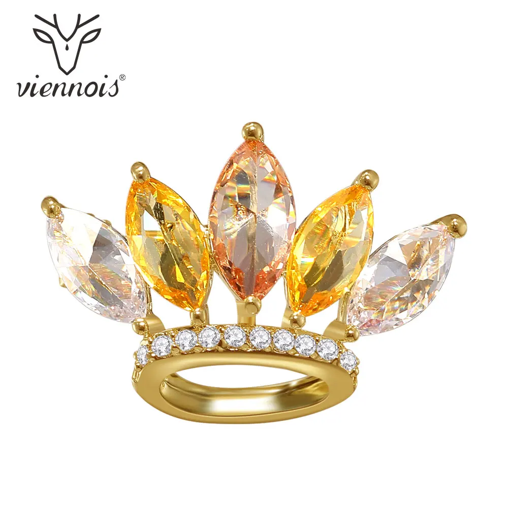 Viennois корона брошь булавки новые модные украшения из циркония для женщин