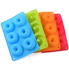 Силиконовая форма в виде пончика, кухонный инструмент для выпечки, антипригарная форма для выпечки в виде клубники, 3D форма для печенья