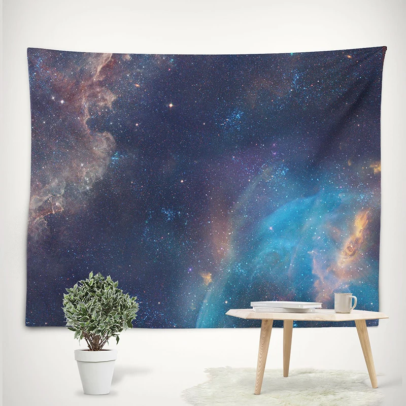 130*148 см Фэнтезийный космический гобелен со звездами украшение для дома тканевый