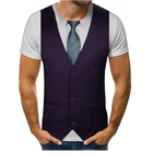 Летние Новые Модные индивидуальные футболки с имитацией двух 3D принтов для мужчин и женщин с коротким рукавом, Большие футболки ююютсу кайсен