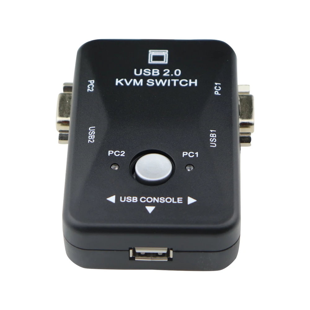 2 в 1 выход USB 0 VGA KVM переключатель Box 2-Port ПК МОНИТОР переключатели адаптер для