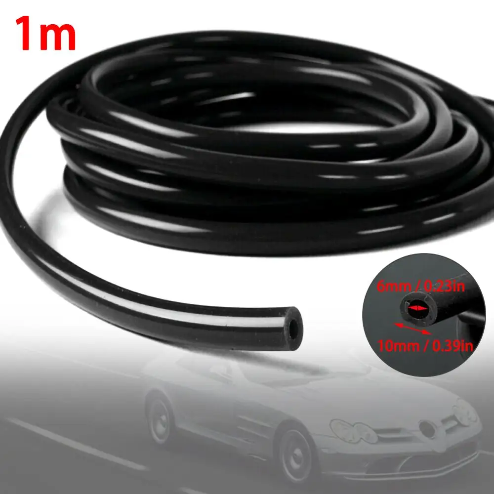 

1M Fuel Hose 6mm 1/4" Inches Full Silicone Fuel Gasoline Oil Air Vacuum Hose Line Pipe Tube Car Accessories