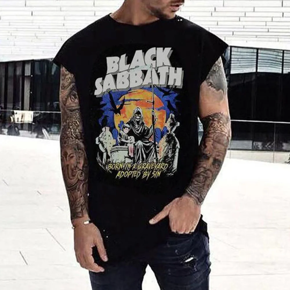 

Western Style 2021 Summer Street Fashion Vest Loose Casual Simple Thin Popular Solid Color Printing Round Neck