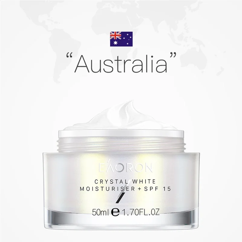 Австралийский Eaoron Кристально-Белый Осветляющий увлажняющий крем для лица и шеи