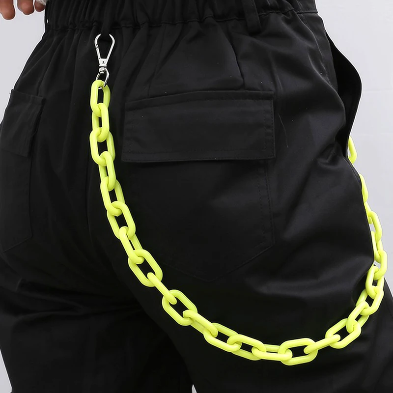 

Vintage Contrast Pants Chain Candy Color Cool Girl's Waist Chain Pants Chain HipHop Statement Jewelry Nice Gift