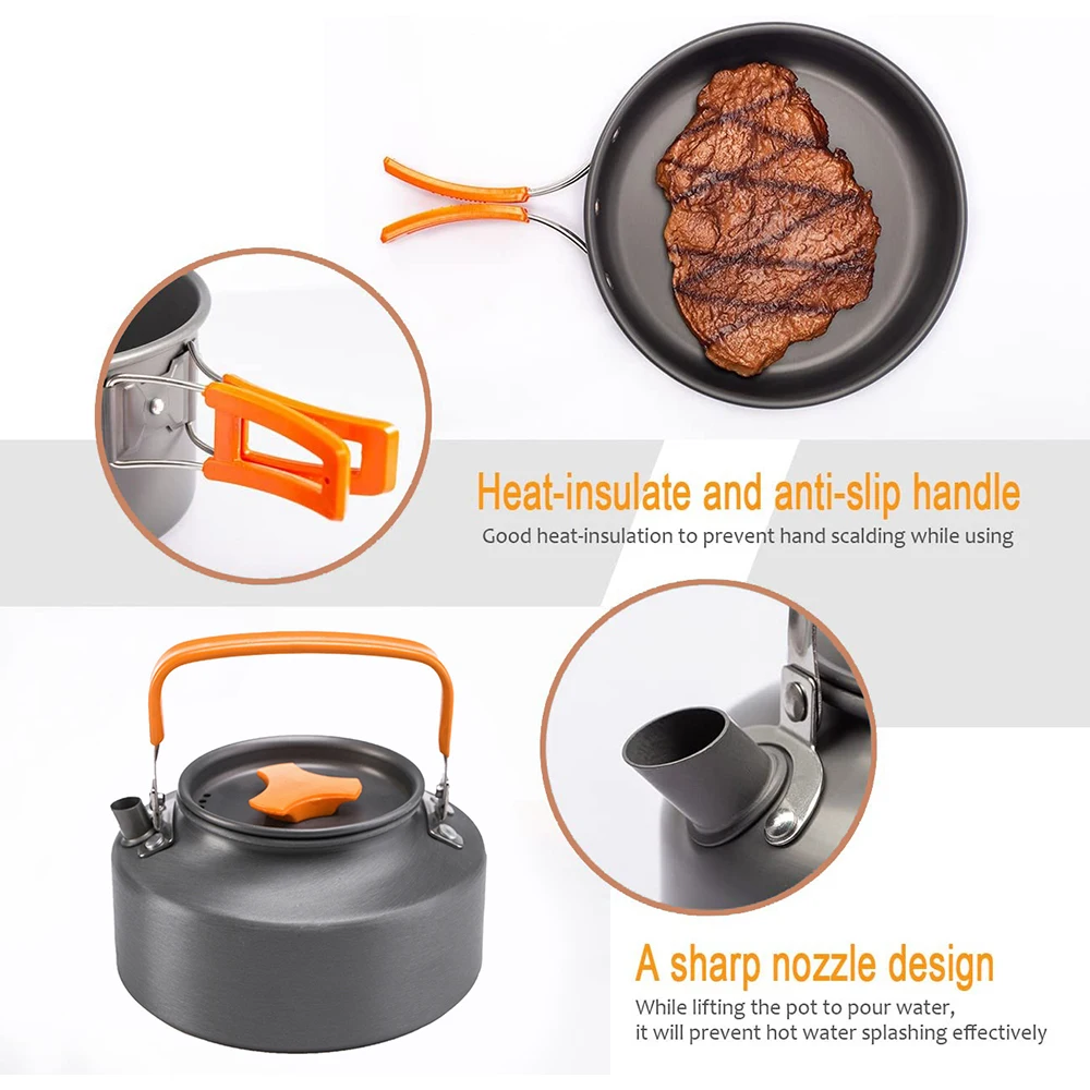 Набор посуды ONLIVING для кемпинга уличный набор приготовления пищи на кастрюлях