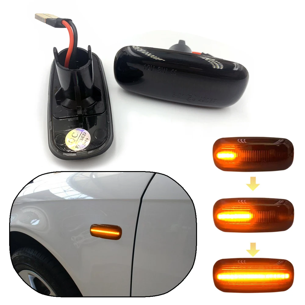 

2pcs for Audi A6 C7 A4 B7 B6 A3 S4 RS4 8P TT A8 C5 Dynamic Side Marker Turn Signal Lights Turn Light Amber Led Blinker LED Light