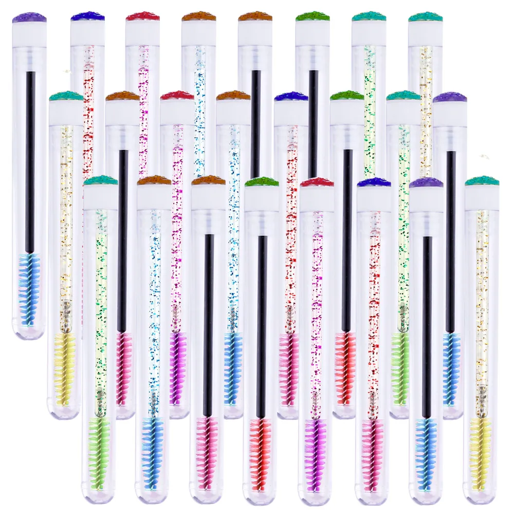 

Тубус с кисточкой, одноразовые палочки для туши для ресниц, пылезащитные сверкающие сломанные алмазные кисти для макияжа Spoolie, многоразовые...