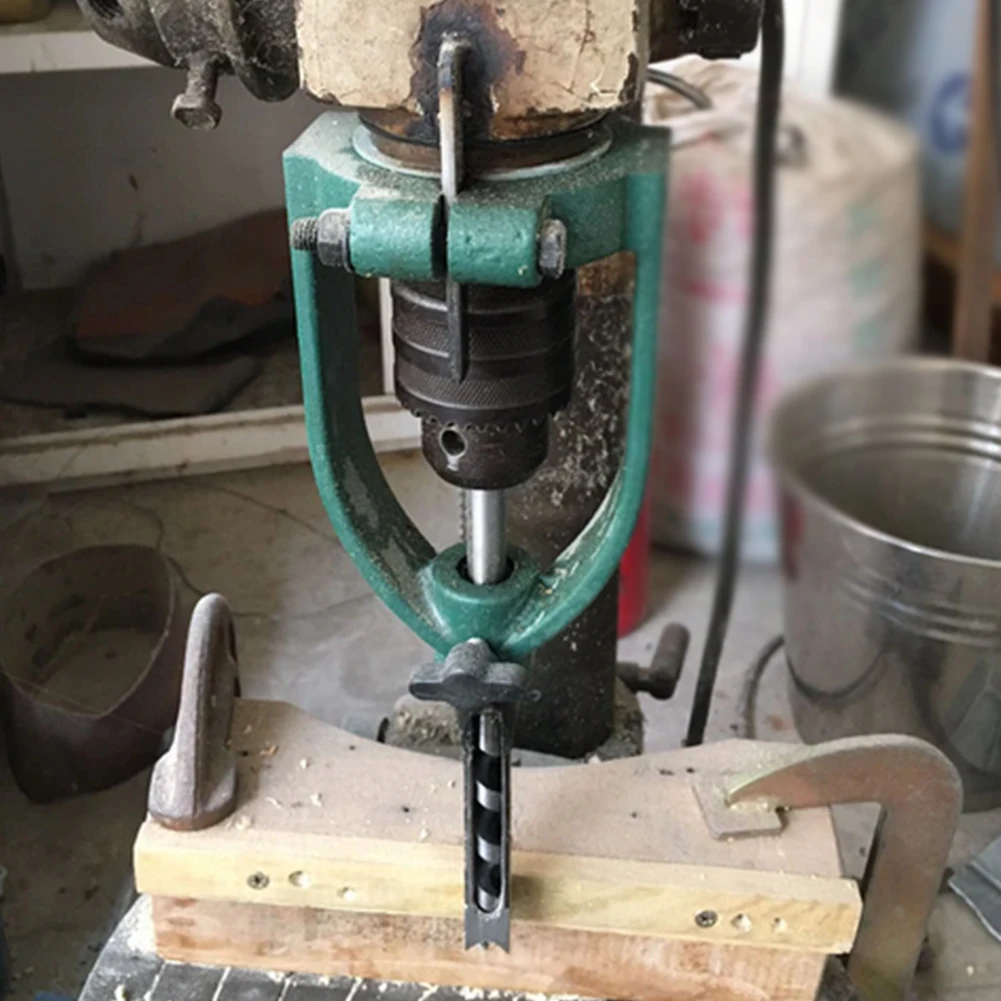 

Bench Drill Tenon Machine Converter Square Tenon Transform Tool Reducing Sleeve 65-40mm Removable Handle DIY Tool Accessories