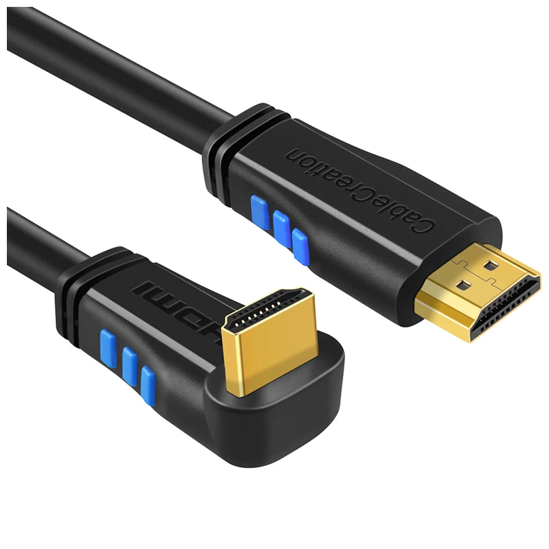 Кабель HDMI 2 0 4K (60 Гц) угол понижения 90 градусов Позолоченный разъем поддержка Ultra HD