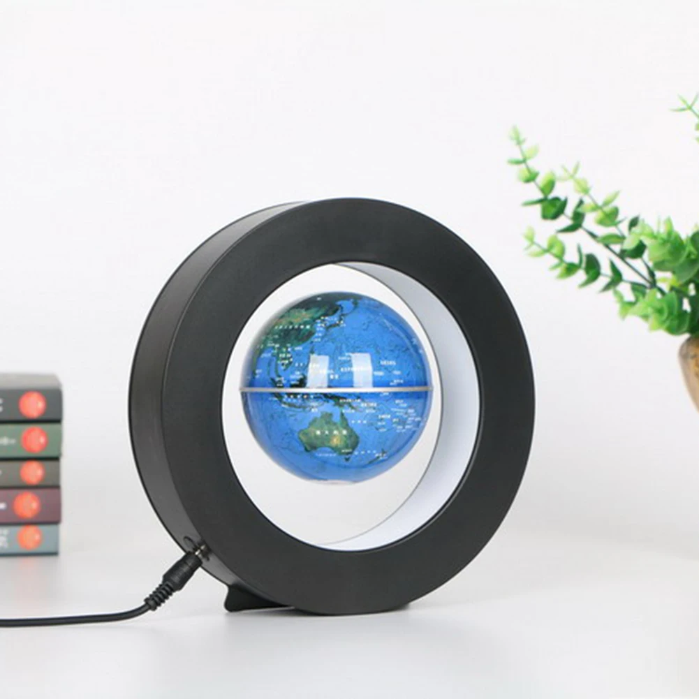 

O Shape Magnetic Levitation Globe LED Anti Gravity Suspension Tellurion Geography World Map Tellurion Home Office Desk Lamp