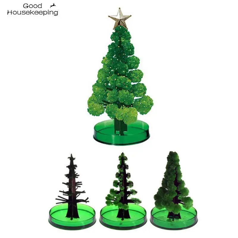 3 Types 14cm Magic Growing Christmas Tree DIY Fun Xmas Gift Toy for Adults Kids Home Festival Party Decor Props Mini | Дом и сад