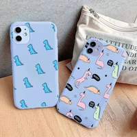 cute dinosaur phone case liquid silicone phone case for iphone 13 12 11 pro max xr xs x cover for iphone 6 6s 7 8 plus cases