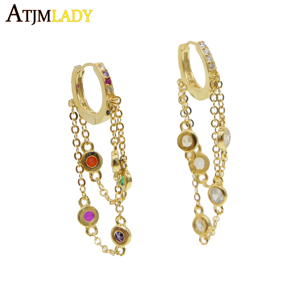 Женские серьги-кольца из серебра 925 пробы с кисточками | Украшения и аксессуары