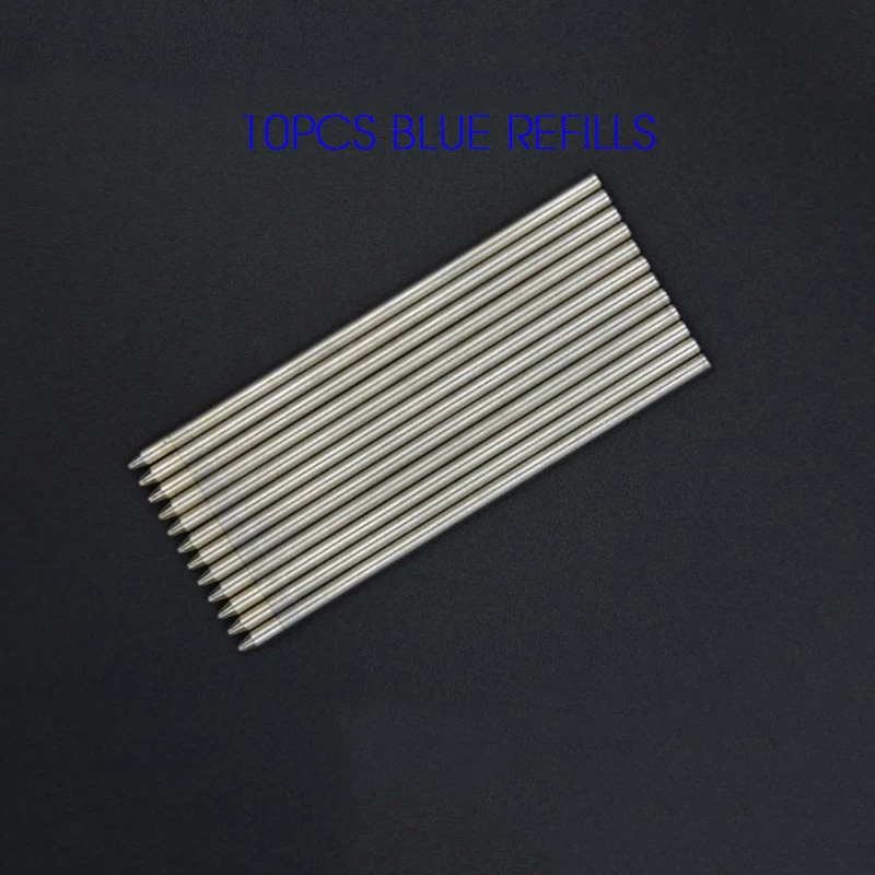 10pcs Blue Refills M& G уникальная металлическая многофункциональная ручка 4 в 1 включает 3 цвета шариковые ручки 1,0 мм механический карандаш 0,5 мм многоцветная многофункциональная - Цвет: 10pcs Blue Refills