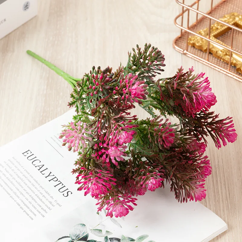 

High-quality Artificial Plants, 7 fork Melaleuca Grass, 28 Cm Single Bunch, HomeDecoration, Wedding Scene Vase FlowerArrangement