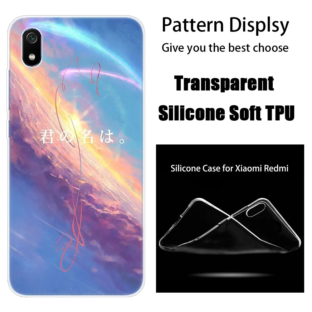 007 Роскошный силиконовый чехол аниме ваше имя Kimi no Na wa для Xiaomi Redmi K20 Pro 7 7A 6 6A 4X5 Plus S2 GO Note 8 7 6 5 Pro 4 - Цвет: 007