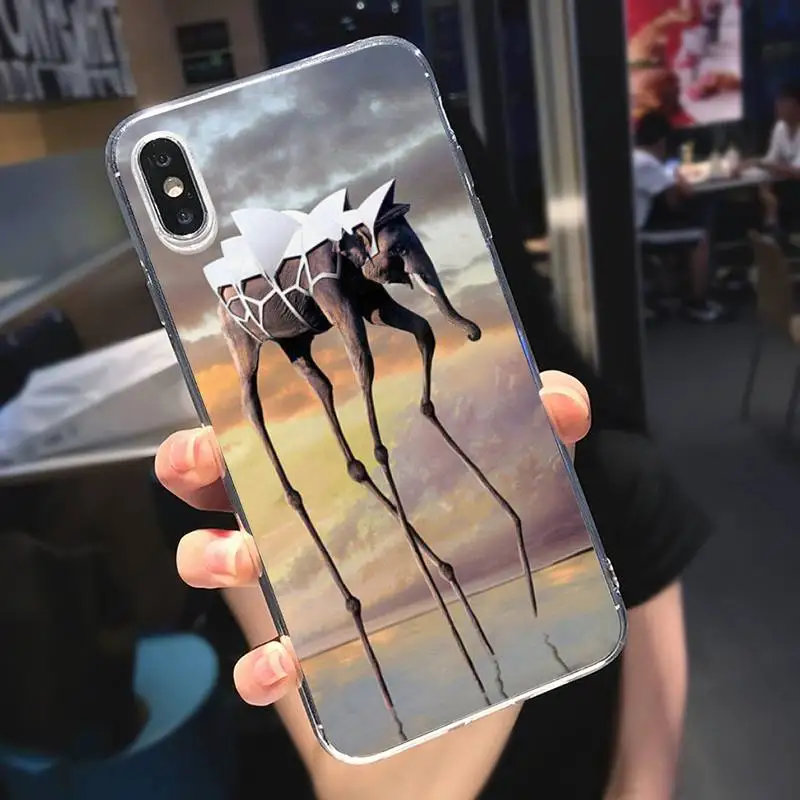 

Salvador Dali retro art painting Phone Case Transparent soft For iphone 5 5s 5c se 6 6s 7 8 11 12 plus mini x xs xr pro max