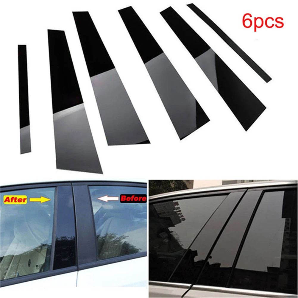 

Car Mirror Effect Window Pillar Post Cover Trim for Honda Civic Sedan 2006 2007 2008 2009 2010 2011Middle Column Strip Sticker