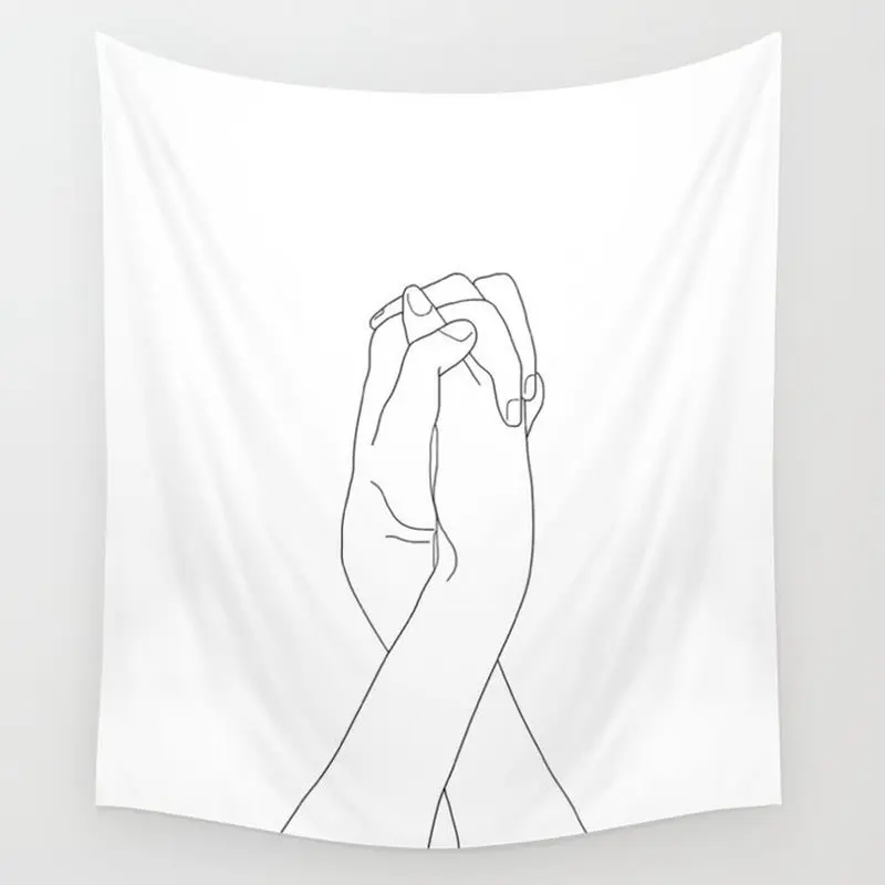 Абстрактная линия гобелен искусство настенный простая стены покрывало для