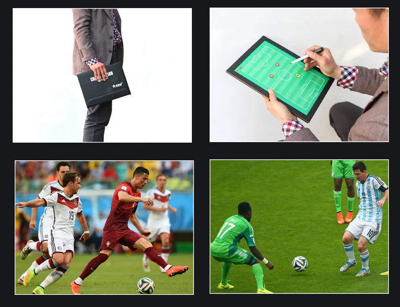 

High Quality PU Magnetic Soccer Coach Board Fold Football Coaching Tactics Tactical Plate Book Set With Marker Pen