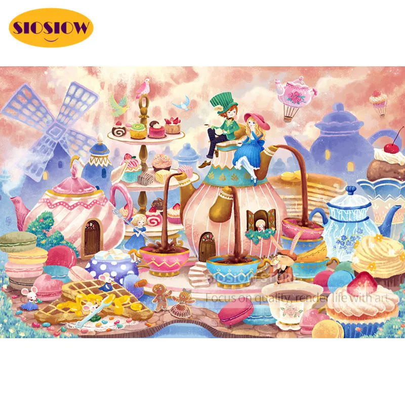 Картина из страз 5D сделай сам мозаика квадратных с мультяшным принцем принцессы