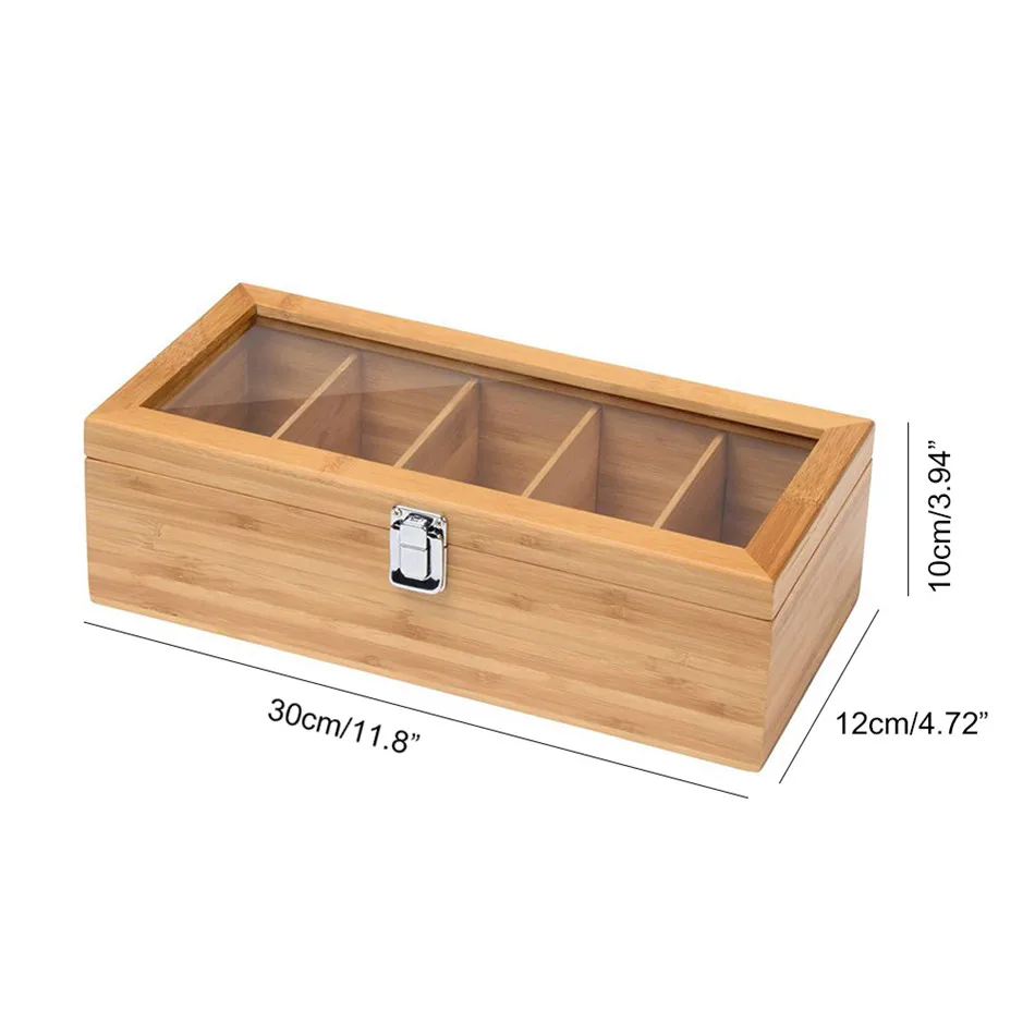 Бамбуковая система чайная коробка чайные пакеты органайзер для ювелирных
