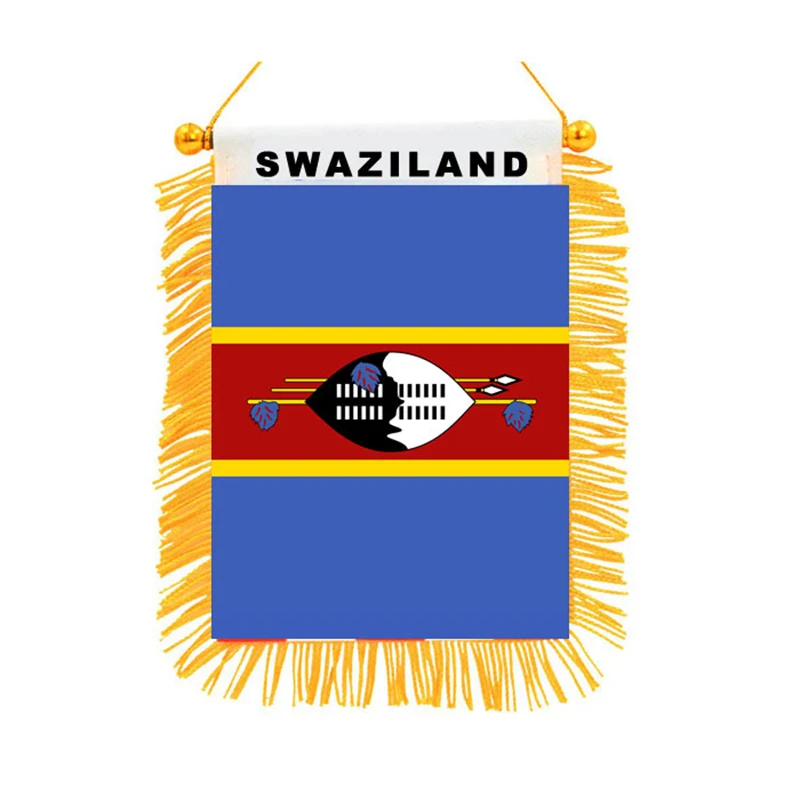 

Флаг Свазиленда двухсторонний мини с принтом флага высокого качества черного цвета из ткани стены впитывается подвесной флажок