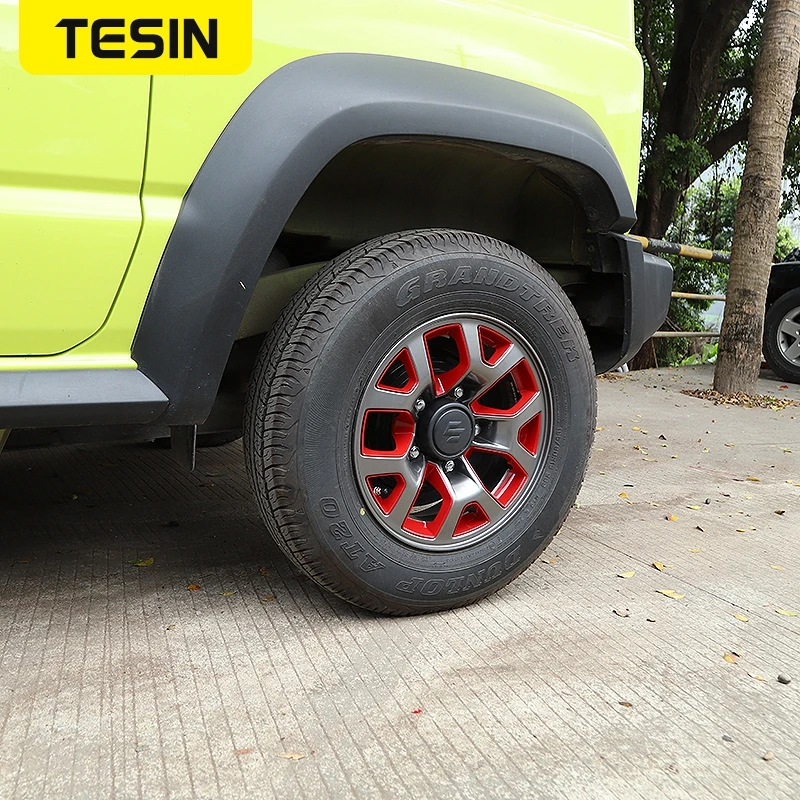 Декоративная наклейка на обод колеса TESIN ABS для Suzuki Jimny 2019 2020 2021 2022 | Автомобили и
