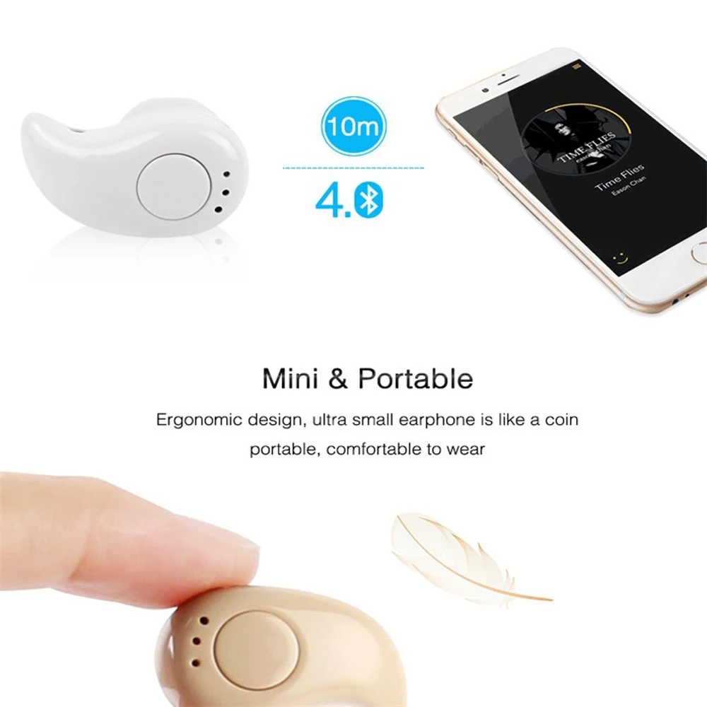 Мини беспроводные Bluetooth наушники стерео гарнитура с микрофоном Универсальная гарнитура для iPhone X iPhone8