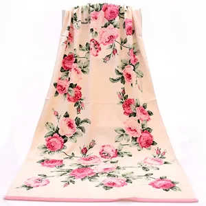 Полотенце банное женское, с пионами, 76 х 34 см, 70 х 2020 см, 140