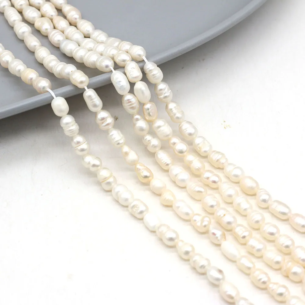 

Бусина из натурального пресноводного белого жемчуга, 5-6 мм