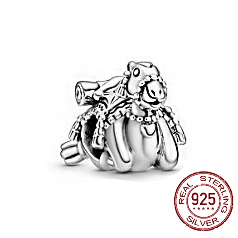 

Authentic 925 Sterling Silver Pendant Plain Silver Afghan Camel Beads Charm Fit Pandora Bracelet Ladies Exquisite Gift