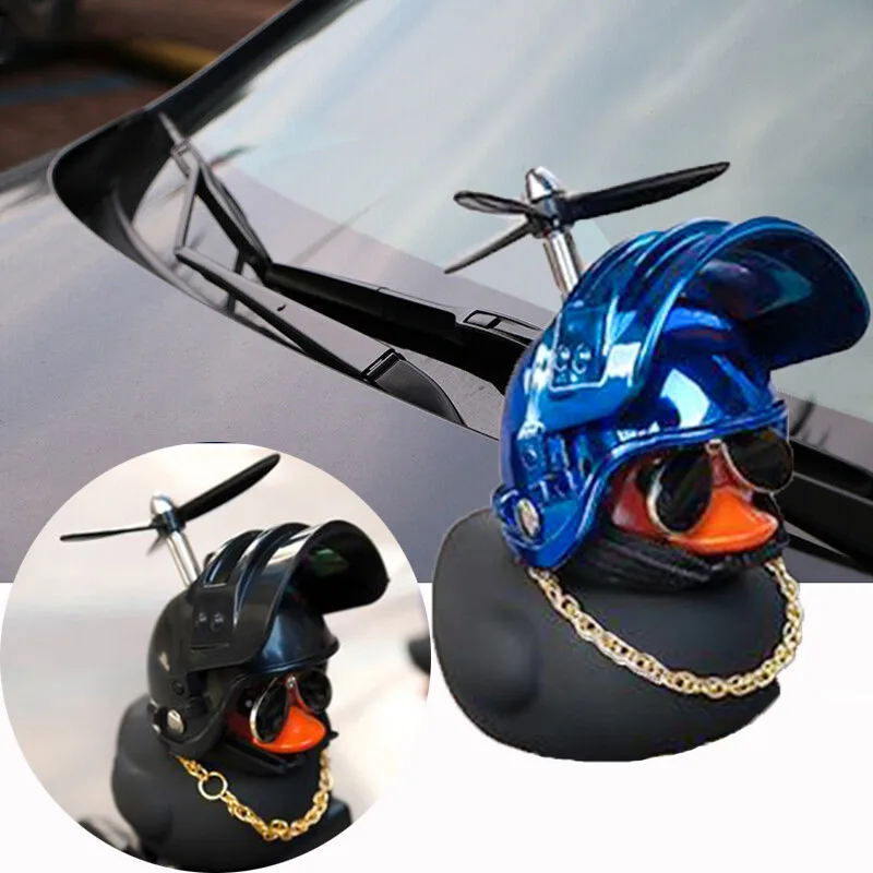 Резиновая черная утка украшения для приборной панели с пропеллером авто