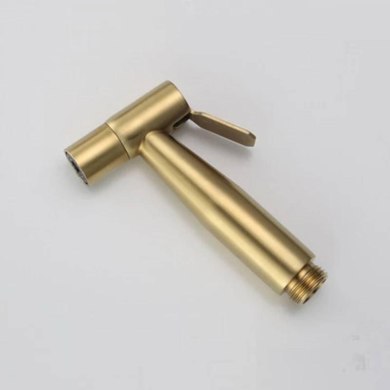 Only spray gun 304 нержавеющая сталь матовый золотой биде переносной Талет биде туалетный пистолет-распылитель биде кран клапан держатель для ручного душа и шланга - Цвет: Only spray gun