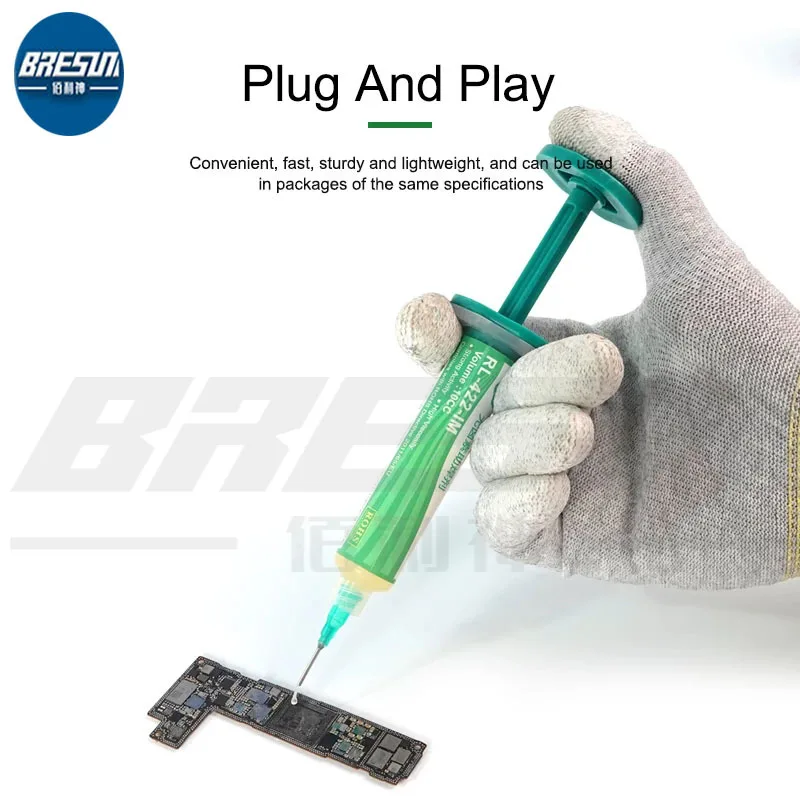 

Припой в виде шприца RELIFE с Флюсом, зеленая паяльная паста для масла, УФ клей, универсальный увеличитель