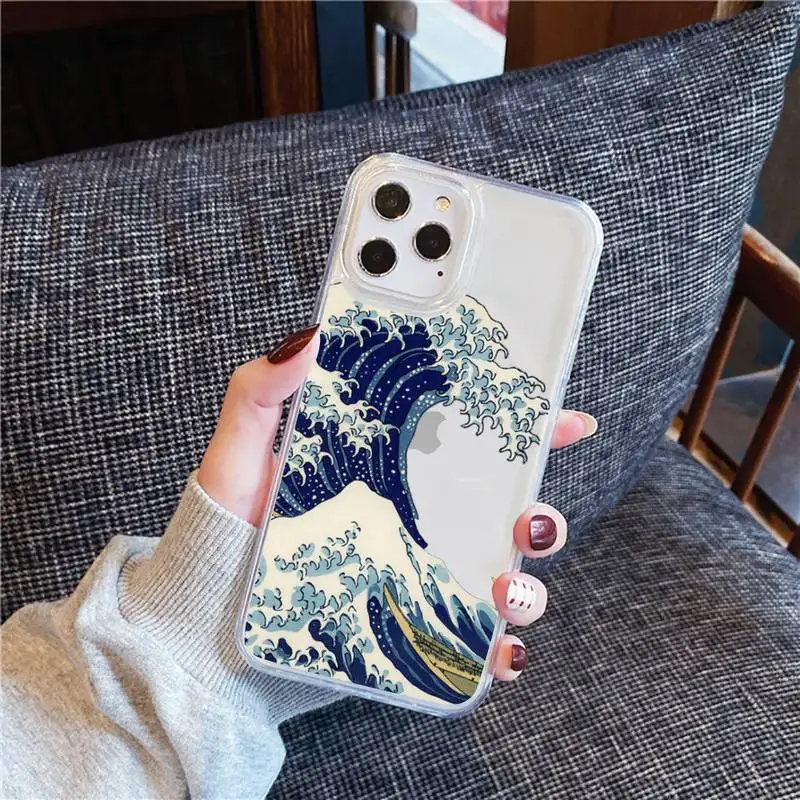 

The Big Wave of kanagawa Phone Case Transparent for iPhone 12 11 mini pro XS MAX 6 6S 8 7 Plus X 5S SE 2020 XR