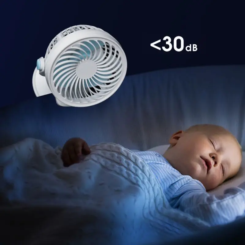 

Portable USB Rechargeable Fan 360 Degree Rotation Mini Desk Clip Fan Travel Use
