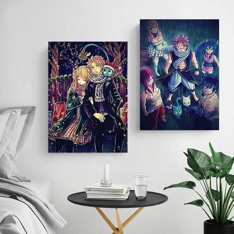 Японское настенное искусство домашний декор аниме постер Фея хвост Нацу