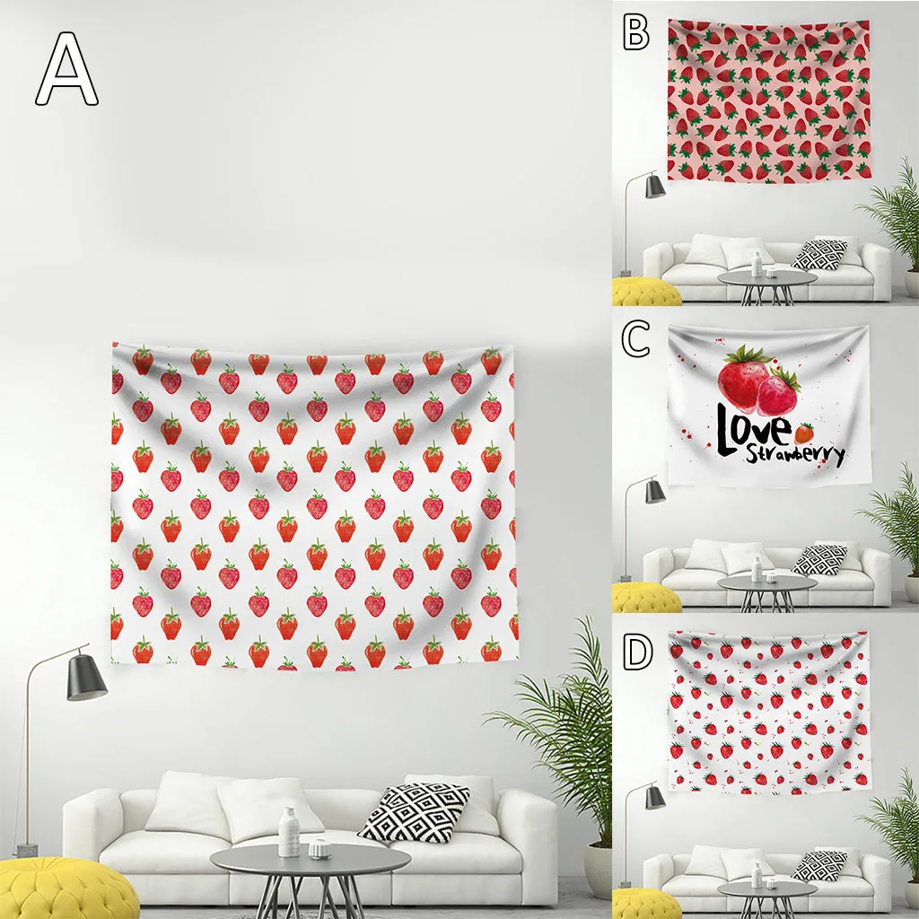 Настенный гобелен с рисунком клубники и праздников пляжное полотенце плед