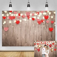 valentines day backdrop rustic wood red love heart wedding bridal shower party photography background photo studio props vinyl