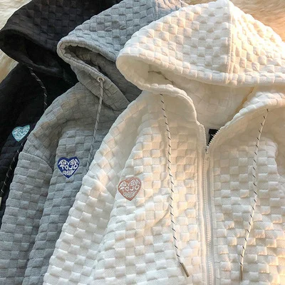 Свитер кардиган пальто с длинными рукавами модный клетчатый для ванной комнаты |