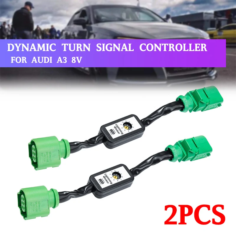

2Pcs For Audi A3 8V Dynamic Add-on Module Cable Wire Harness Left & Right Tail Light Turn Signal Indicator LED Taillight Lamp