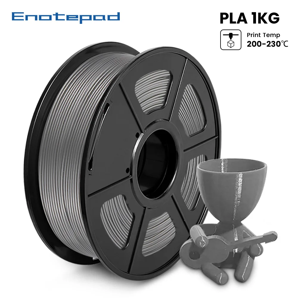 

Нить PLA Enotepad 1 кг 1,75 мм для 3d-печати, нить pla de 1 75 мм 1 кг, безвредный материал pla для 3D-принтера