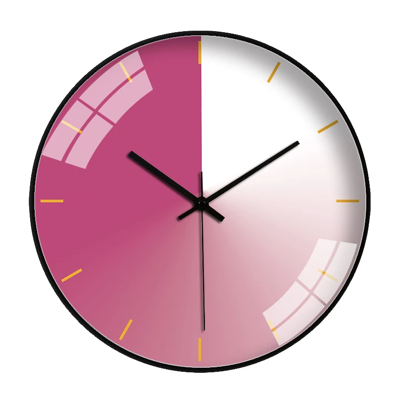 Настенные часы в скандинавском стиле бесшумные Роскошные однотонные настенные