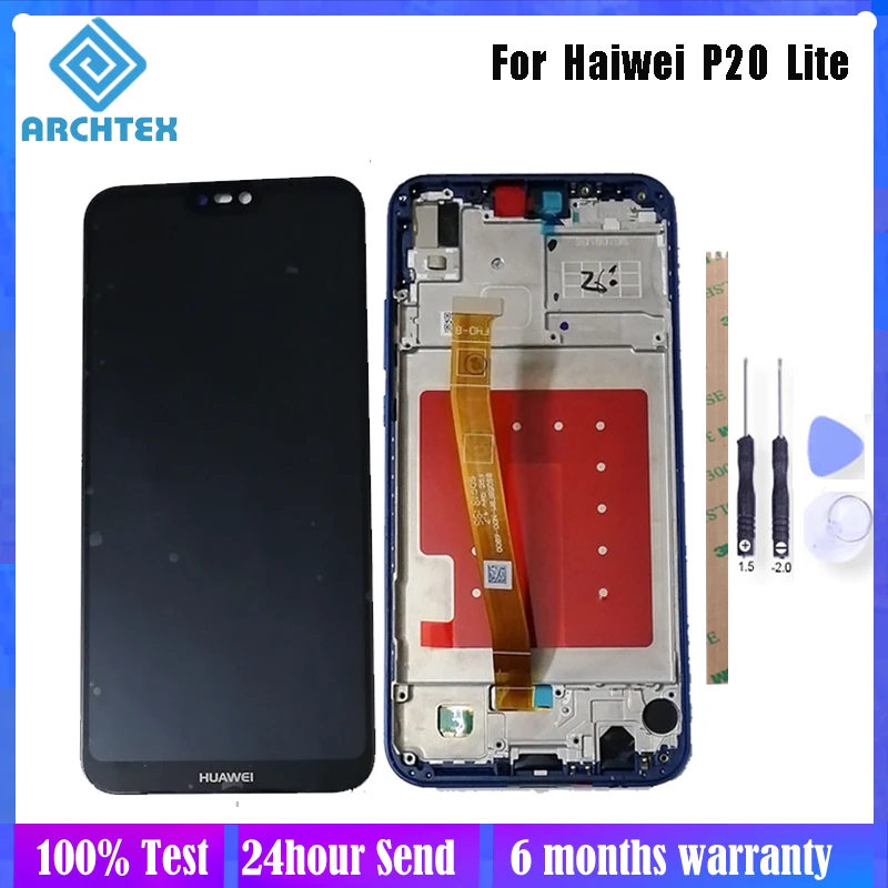 ЖК дисплей с сенсорным экраном и рамкой для Huawei P20 Lite 5 84 дюйма|Экраны мобильных
