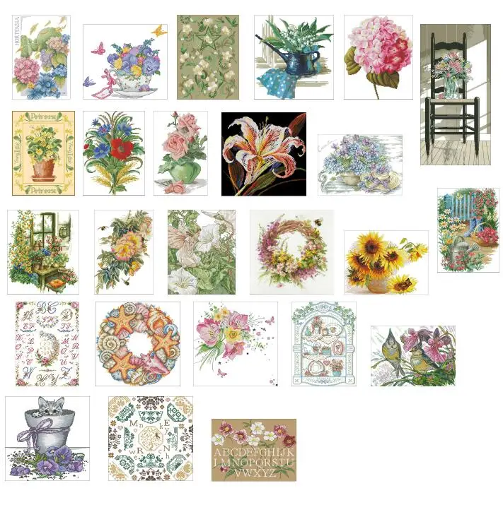 

Flowers in vase news 25 photoes choose , 100% cotton threads Cross stitch sets styles Lovely Counted Cross Stitch Kit