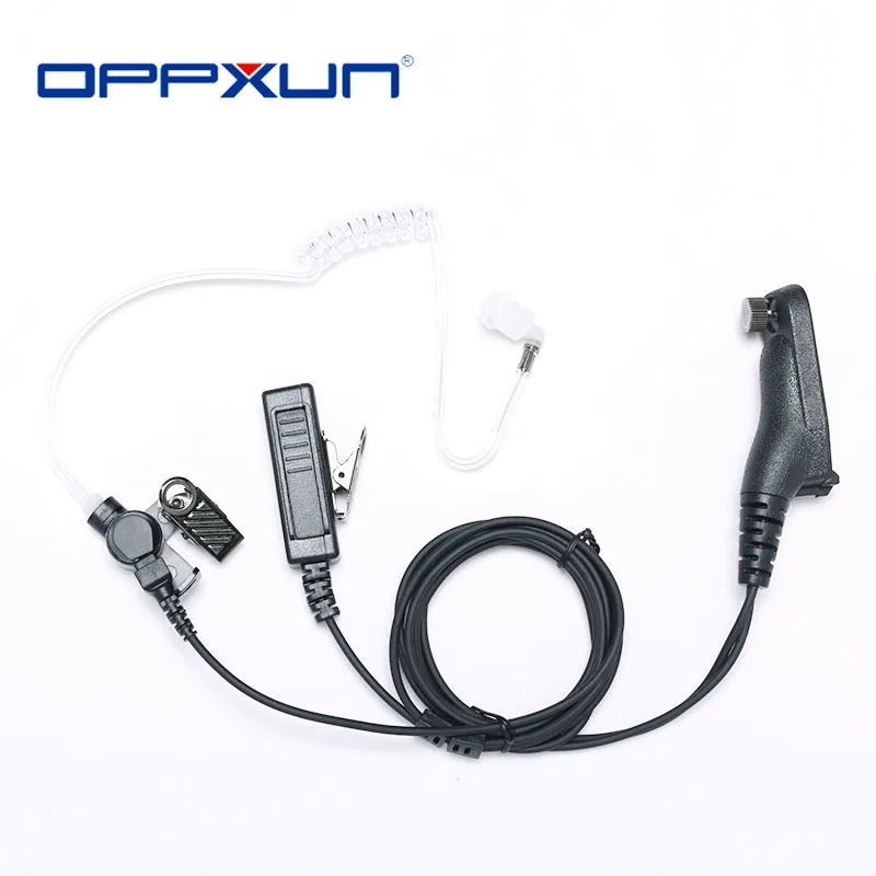 2021 полицейский воздушный трубчатый микрофон PTT гарнитура для Motorola двухсторонняя