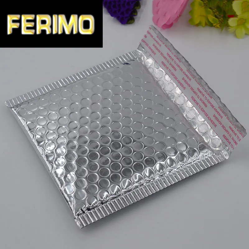 

50 шт 15*13 см маленький серебряный и золотой почтовый конверт с пузырчатой пленкой Подарочный чехол для телефона Противоударная упаковка пуз...