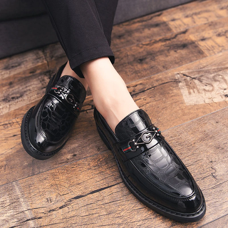 Модельные туфли мужские лоферы люксовый бренд сезон весна-осень мужская